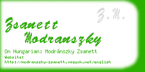 zsanett modranszky business card