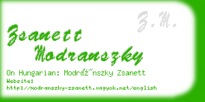 zsanett modranszky business card